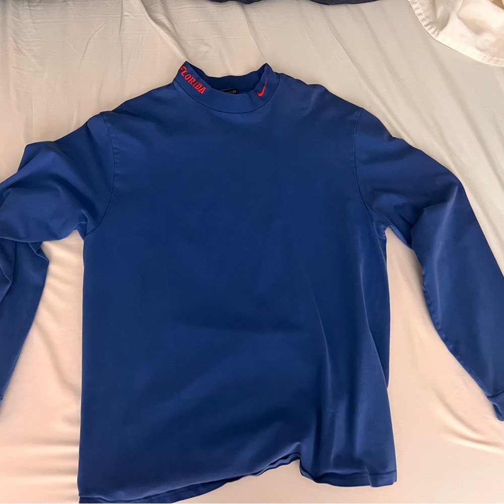 Nike Blue Sweatshirt with Orange Embroidery
